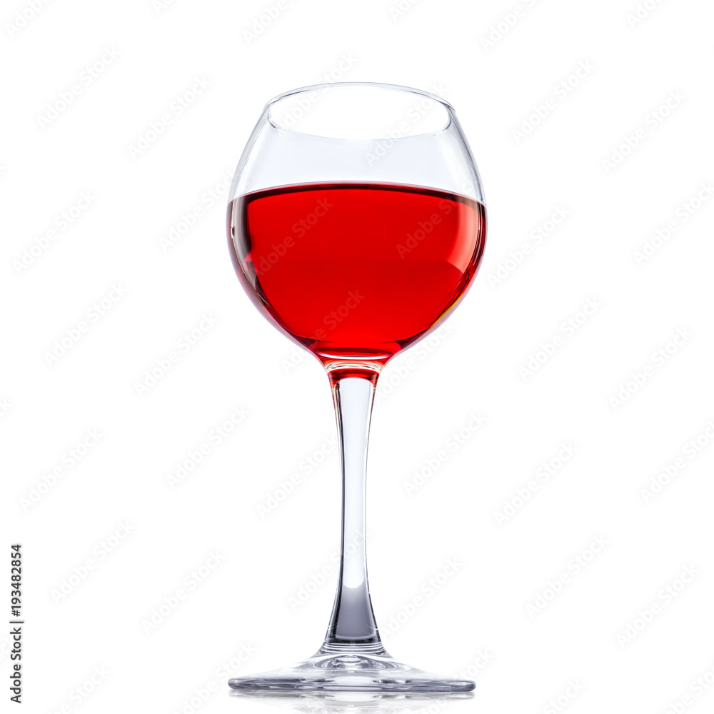 A Glass Of Red Wine Isolated On White Background A Glass Of Red Wine Isolated On White Background
