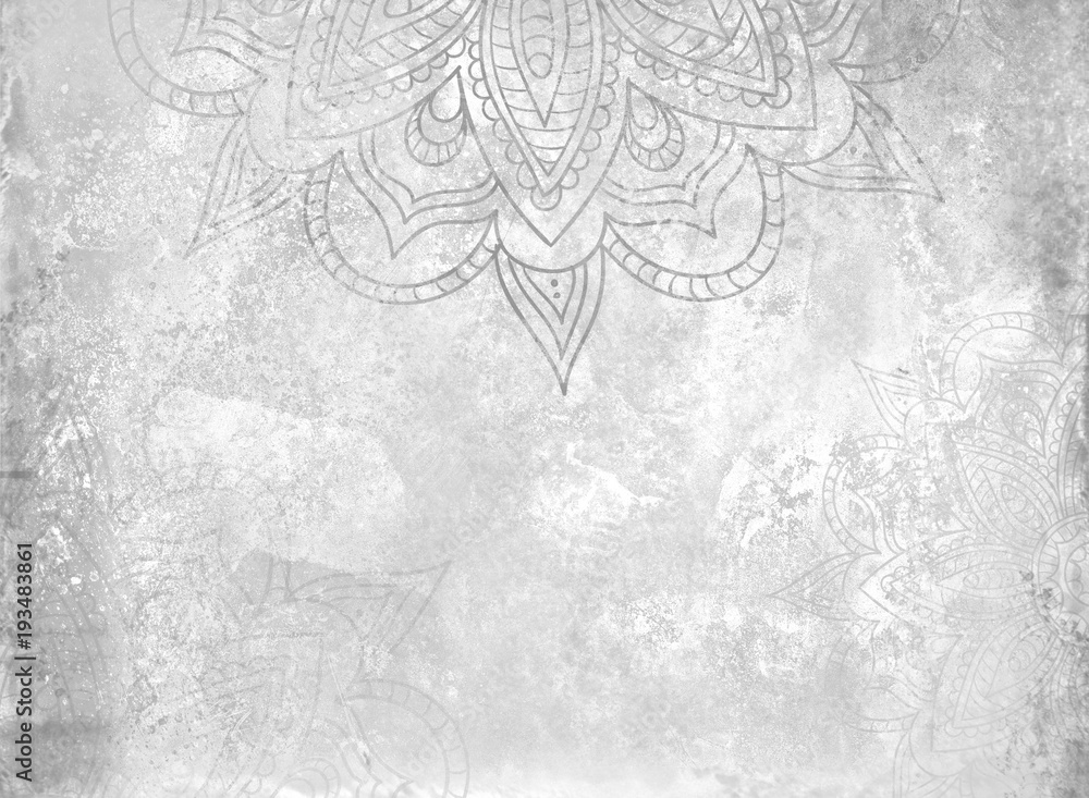Grayscale Mandala Background Stock Illustration | Adobe Stock