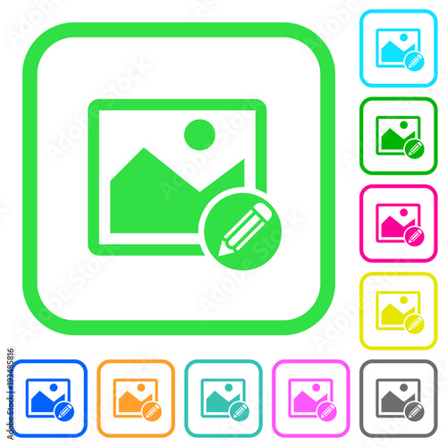 Edit image vivid colored flat icons