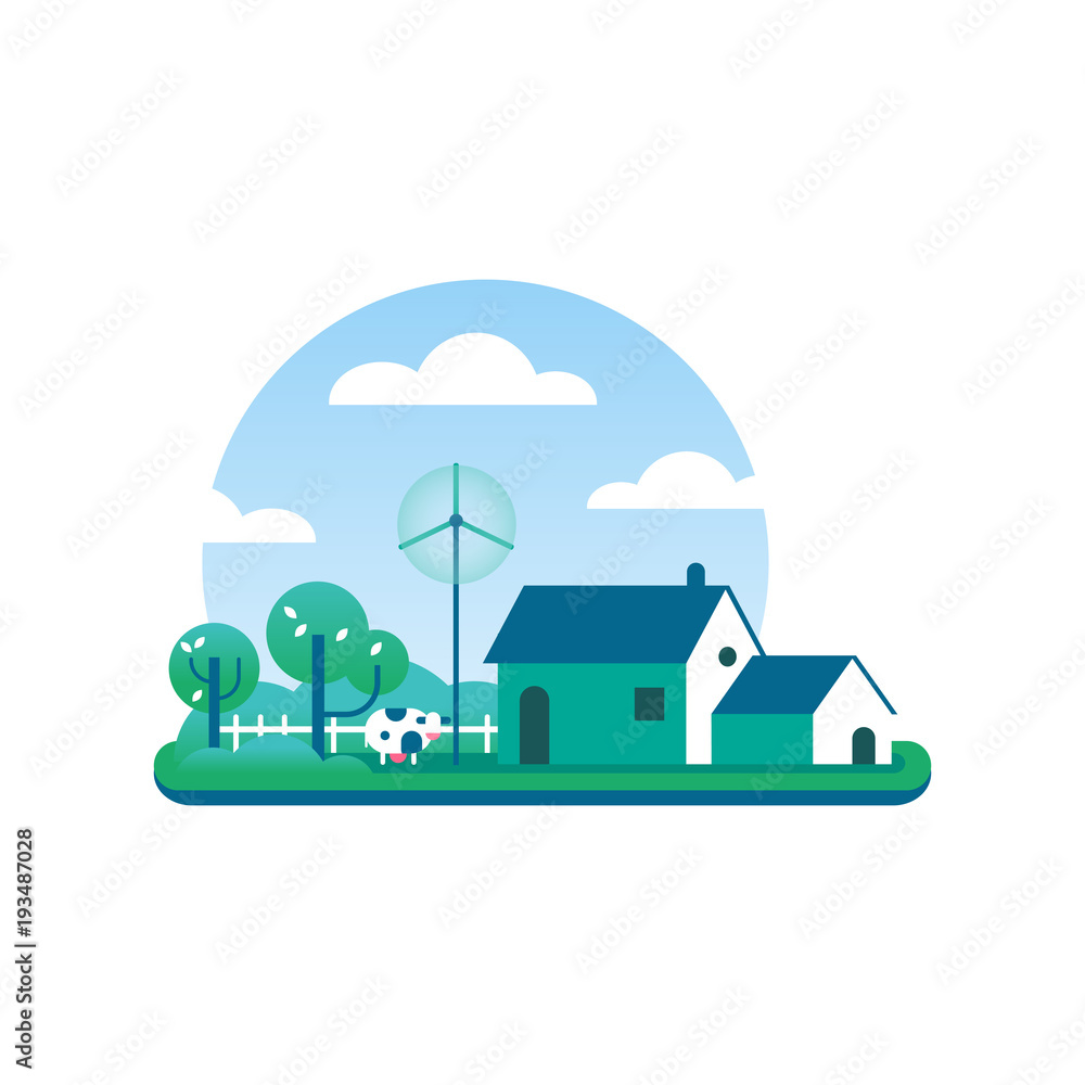 Eco friendly farm concept for clean environment Eco friendly farm concept for clean environment