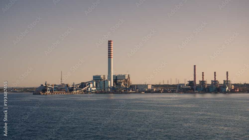 The ENEL Tower of Torrevaldaliga Nord is a coal-fired power plant with a total capacity of 1980 MW. The ENEL Tower of Torrevaldaliga Nord is a coal-fired power plant with a total capacity of 1980 MW.