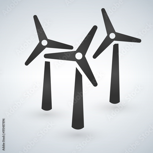 Windmill turbine icon. Drop...