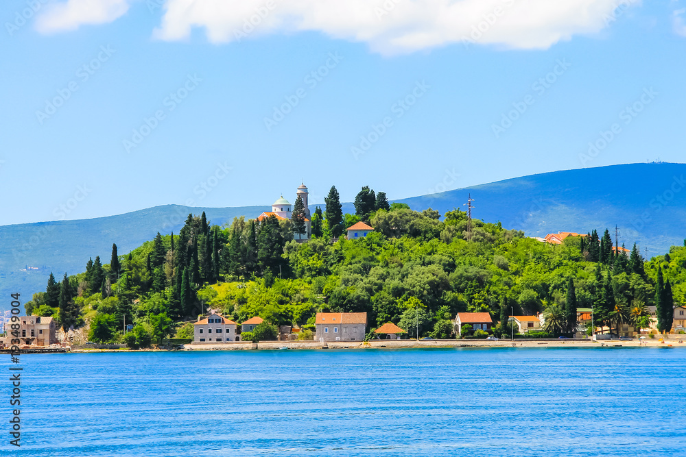 Picturesque island in Kotor Bay in Montenegro, Europe

