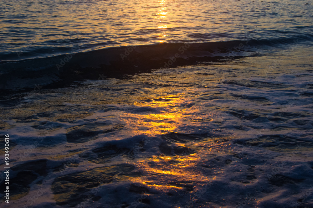 Amazing sea sunset, the sun, waves, clouds Amazing sea sunset, the sun, waves, clouds