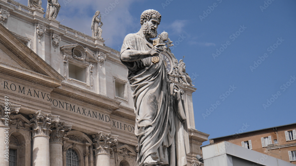 statue of the saint Peter in Vatican, Italy