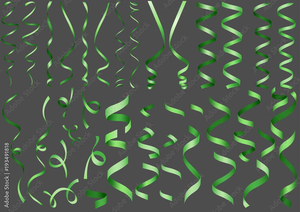Green Confetti Collection - Detailed Graphic Elements for Your Project or Designs or Illustrations, Vector Green Confetti Collection - Detailed Graphic Elements for Your Project or Designs or Illustrations, Vector