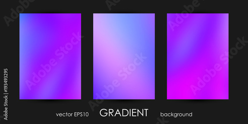 Set of Trendy Gradient Backgrounds for Cover, Flyer, Brochure, Poster, Wedding Invitation, Wallpaper, Backdrop.