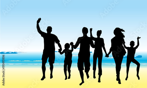 A LA PLAGE EN FAMILLE