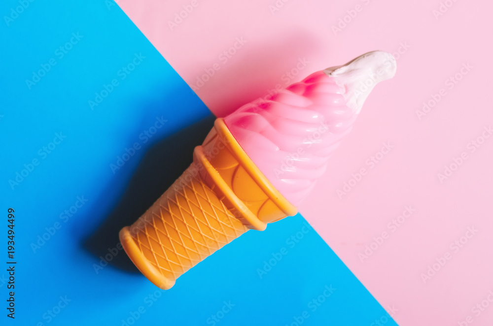 ice cream. minimalism. cold dessert. berry cream. transition from one color to another. pink blue ice cream. minimalism. cold dessert. berry cream. transition from one color to another. pink blue