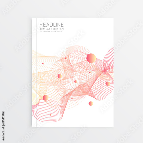 Minimal cover design. Linear colorful halftone gradients. Vector template for brochures, flyers, presentations, leaflet, magazine.