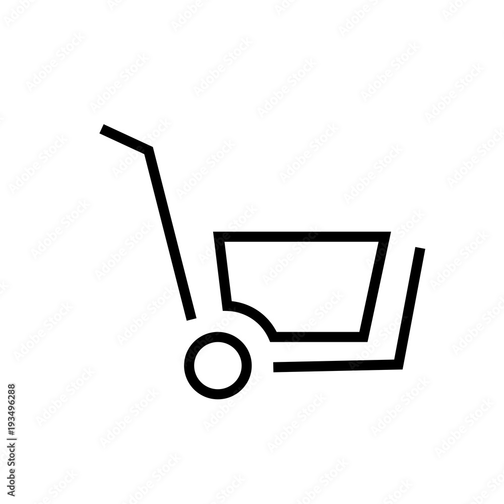 Shopping icon line outline style isolated on white background for your web and mobile app design, vector illustration Shopping icon line outline style isolated on white background for your web and mobile app design, vector illustration
