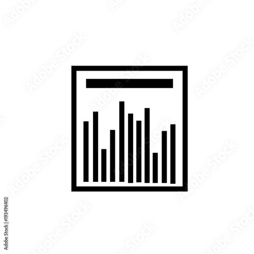 Statistics graph icon line outline style isolated on white background  the illustration is flat  vector  pixel perfect for web and print. Linear stokes and fills.