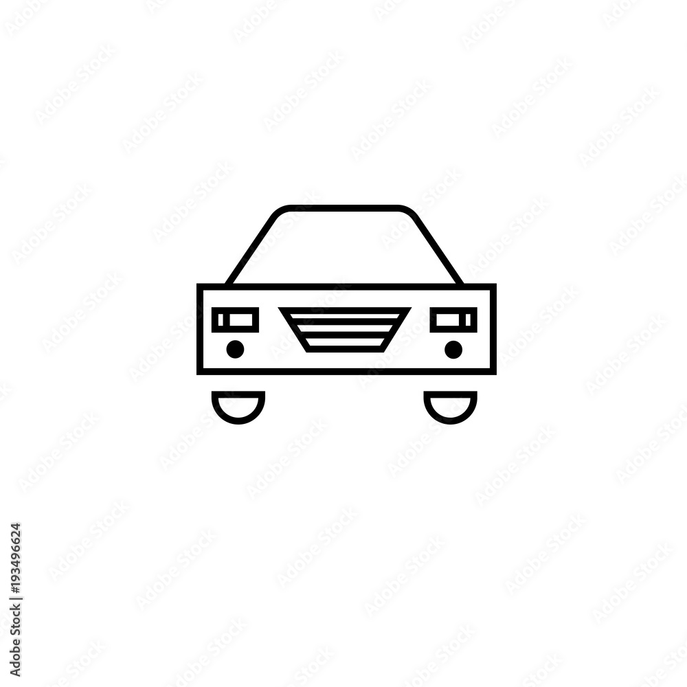 Car icon line outline style isolated on white background, the illustration is flat, vector, pixel perfect for web and print. Linear stokes and fills. Car icon line outline style isolated on white background, the illustration is flat, vector, pixel perfect for web and print. Linear stokes and fills.