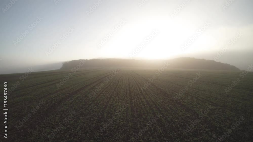Drohnenflug im Nebel