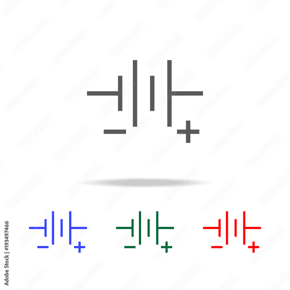 Electronic circuit symbol icon. Elements in multi colored icons for mobile concept and web apps. Icons for website design and development, app development Electronic circuit symbol icon. Elements in multi colored icons for mobile concept and web apps. Icons for website design and development, app development
