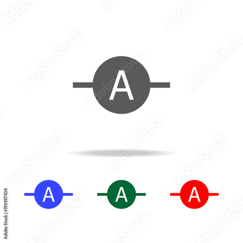 Electronic circuit symbol icon. Elements in multi colored icons for mobile concept and web apps. Icons for website design and development, app development photo