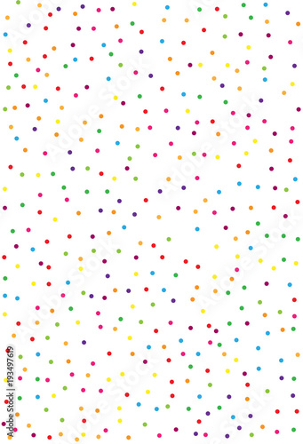 Pattern with confetti. Colorful on a white background color. 