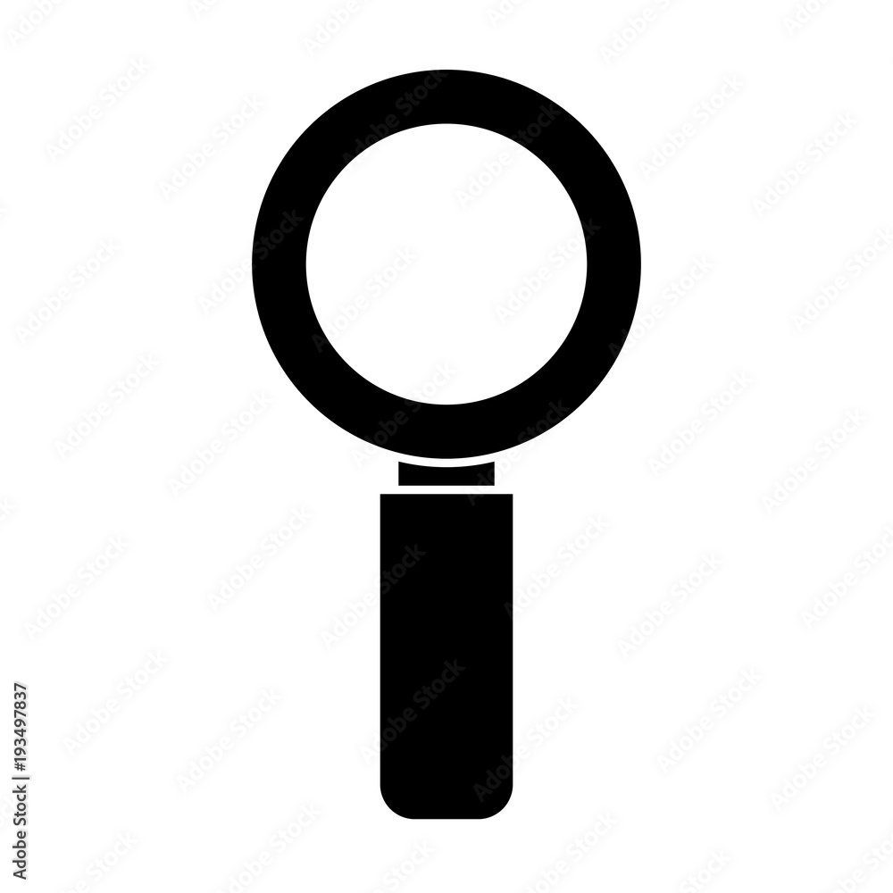 magnifier search technology research information vector illustration black and white graphic magnifier search technology research information vector illustration black and white graphic