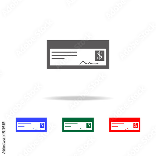 Check Icon. Elements in multi colored icons for mobile concept and web apps. Icons for website design and development, app development