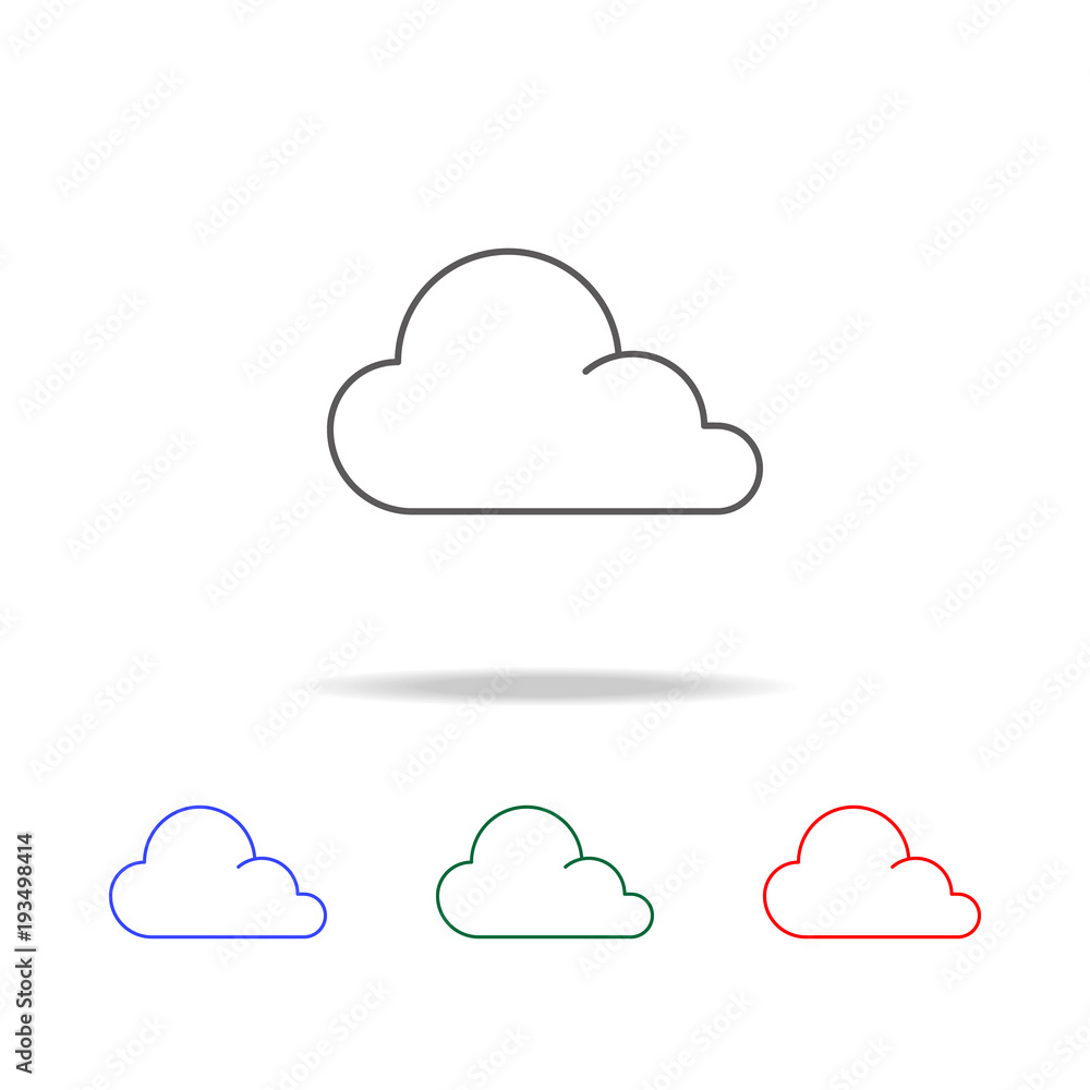 Cloud line icon. Elements in multi colored icons for mobile concept and web apps. Icons for website design and development, app development Cloud line icon. Elements in multi colored icons for mobile concept and web apps. Icons for website design and development, app development