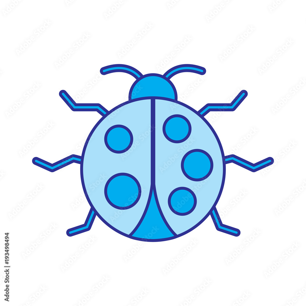 virus bug alert error insect animal vector illustration blue image virus bug alert error insect animal vector illustration blue image