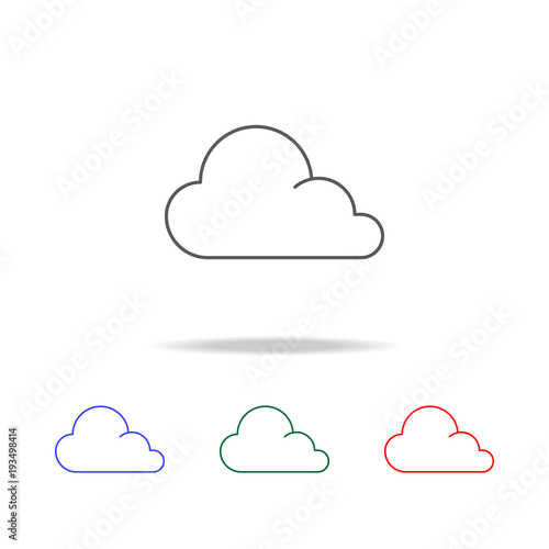 Cloud line icon. Elements in multi colored icons for mobile concept and web apps. Icons for website design and development, app development