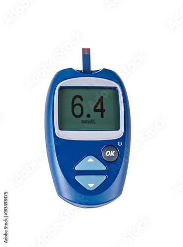 Glucometer with test strip