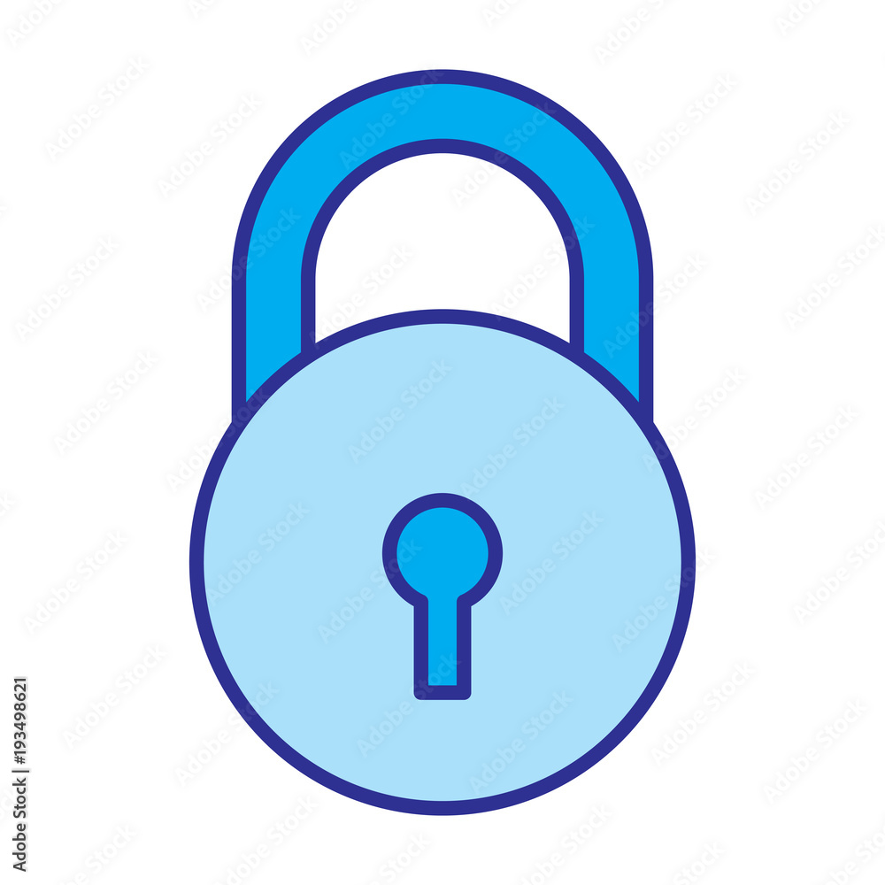 close padlock security protection data cyber safety vector illustration blue image close padlock security protection data cyber safety vector illustration blue image