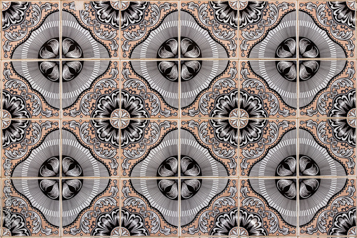 Ancient geometric tile pattern