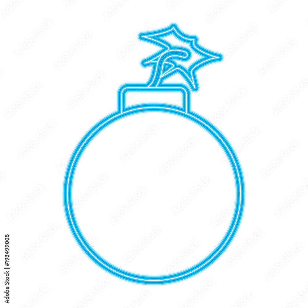 Fototapeta premium bomb danger explotion error attack icon vector illustration blue neon line image