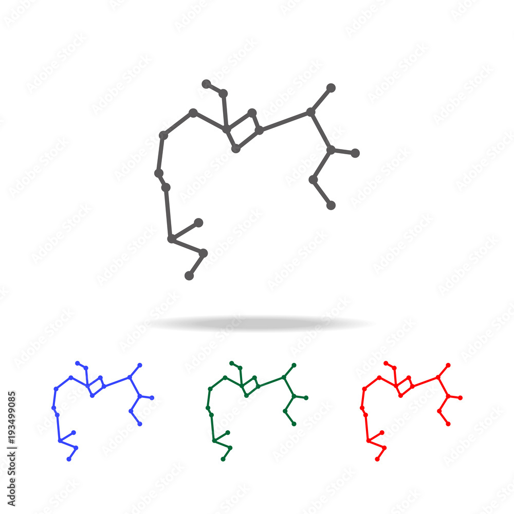 Obraz premium constellation and part of zodiacal system canser Sagittarius icon. Elements in multi colored icons for mobile concept and web apps. Icons for website design and development, app development