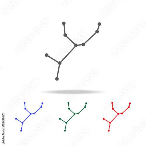 constellation and part of zodiacal system canser Virgo icon. Elements in multi colored icons for mobile concept and web apps. Icons for website design and development, app development
