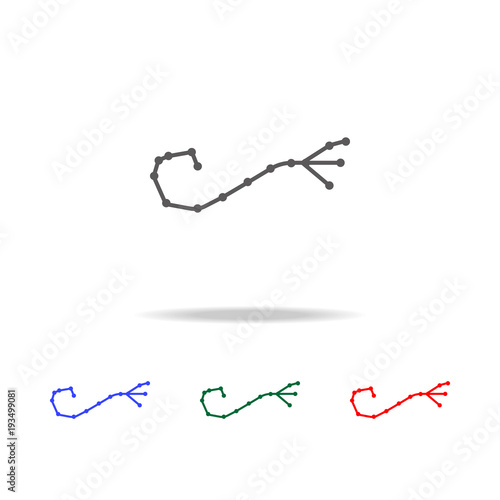 constellation and part of zodiacal system canser Scorpion icon. Elements in multi colored icons for mobile concept and web apps. Icons for website design and development, app development
