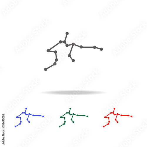 constellation and part of zodiacal system canser Aquarius icon. Elements in multi colored icons for mobile concept and web apps. Icons for website design and development, app development