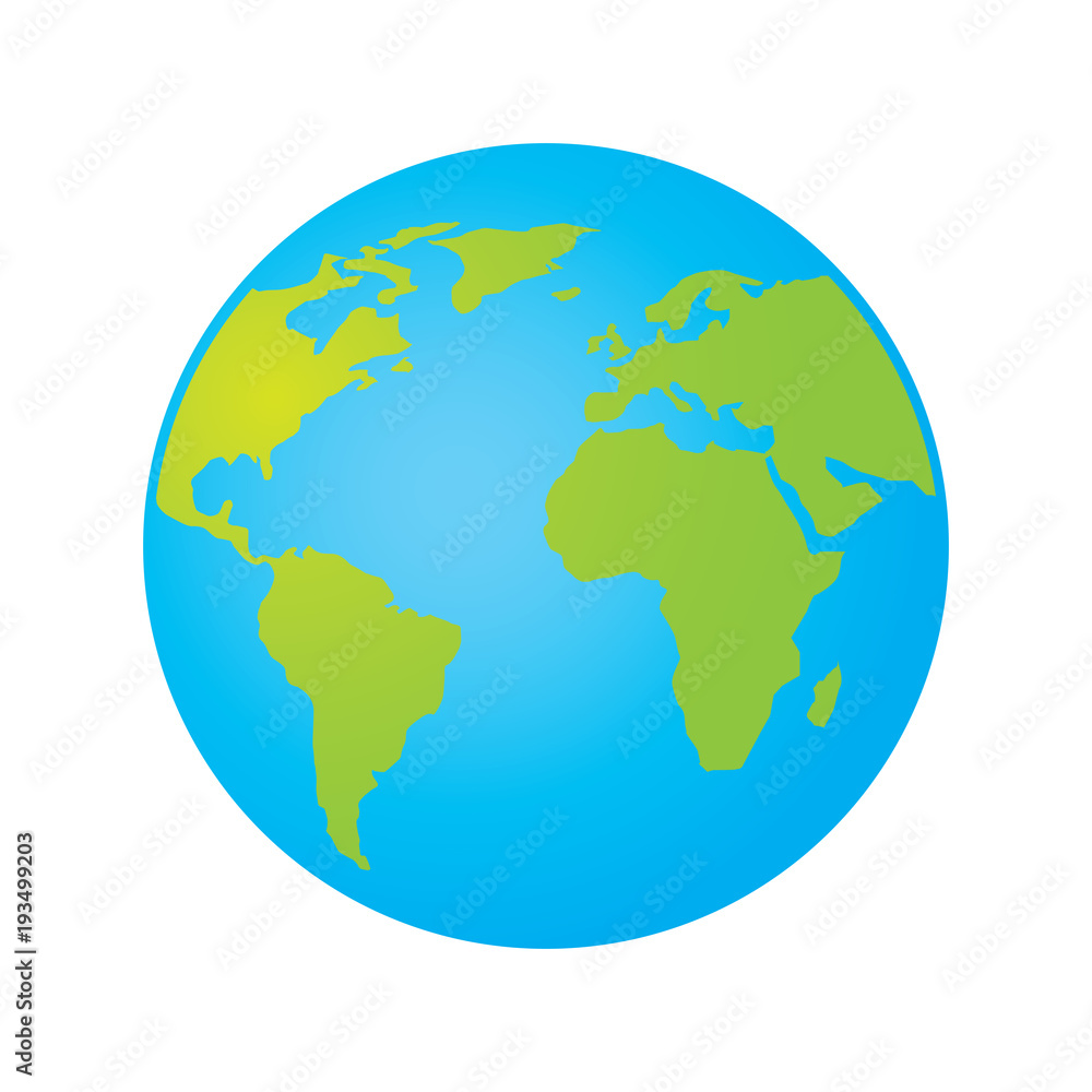 globe world earth planet map icon vector illustration