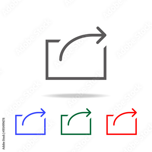 Logout and output sign icon. Elements in multi colored icons for mobile concept and web apps. Icons for website design and development, app development