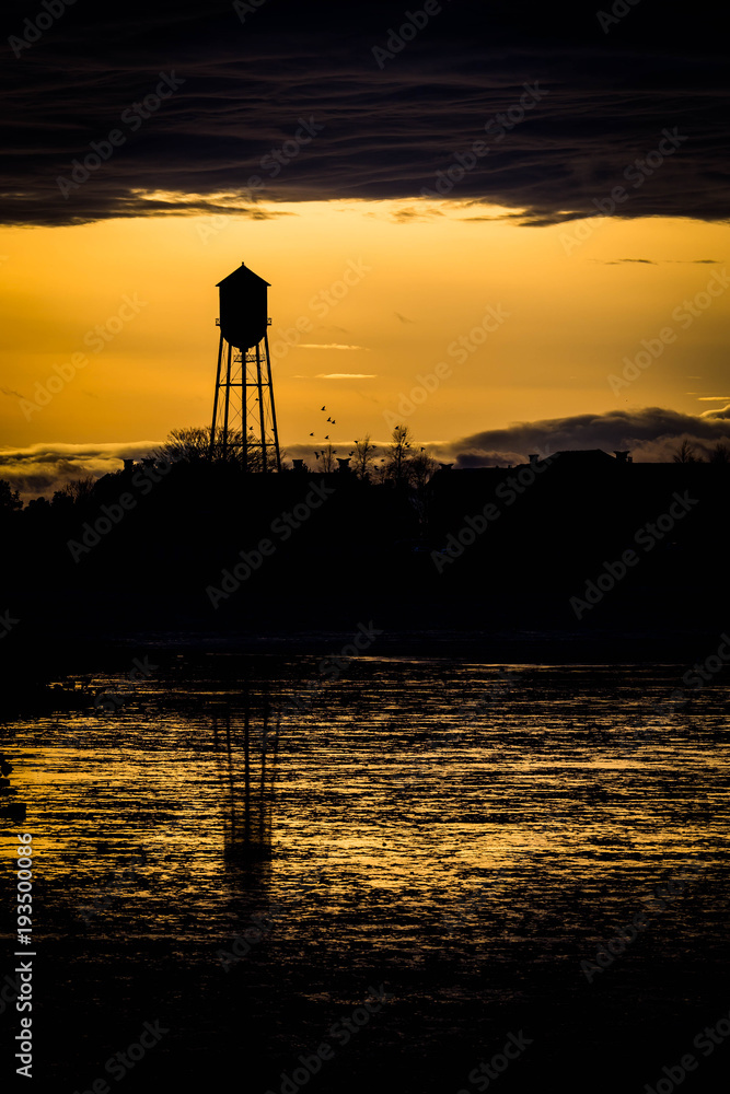 Water Tower Silhouette 