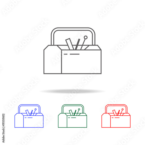toolbox line icon. Elements in multi colored icons for mobile concept and web apps. Icons for website design and development, app development