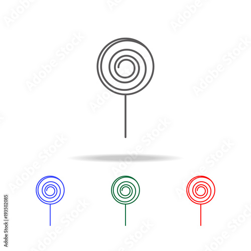 lolipop line icon. Elements in multi colored icons for mobile concept and web apps. Icons for website design and development, app development
