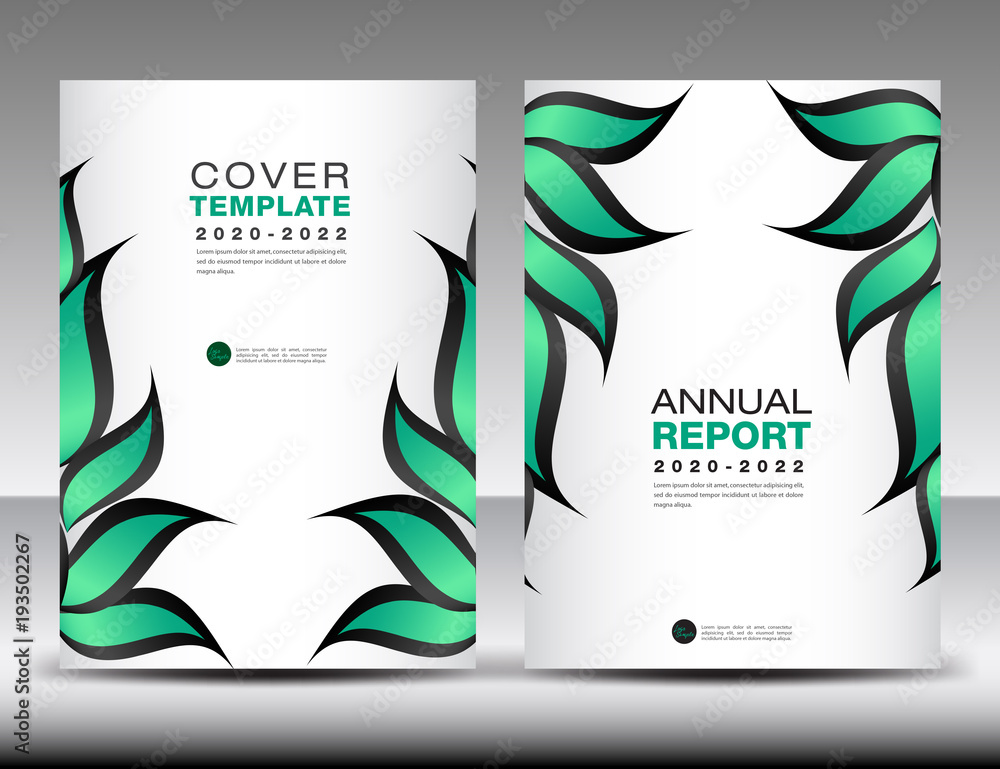 Green Cover Design Template Vector Nature Organic Leaves Creative Idea Can Be Use To Business Brochure Flyer Annual Report Magazine Poster Corporate Presentation Portfolio Book Banner Website Stock Vector Adobe Stock