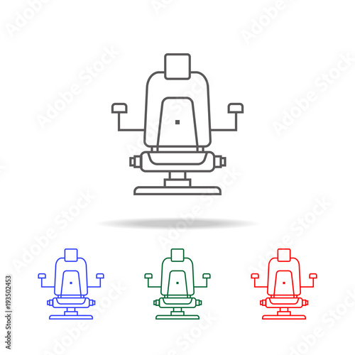 barber's chair icon. Elements in multi colored icons for mobile concept and web apps. Icons for website design and development, app development