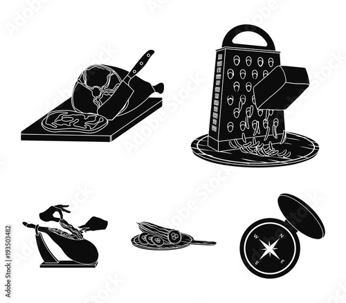 treat, appliance, tool and other web icon in bleack style.cook, housewife, hands icons in set collection.