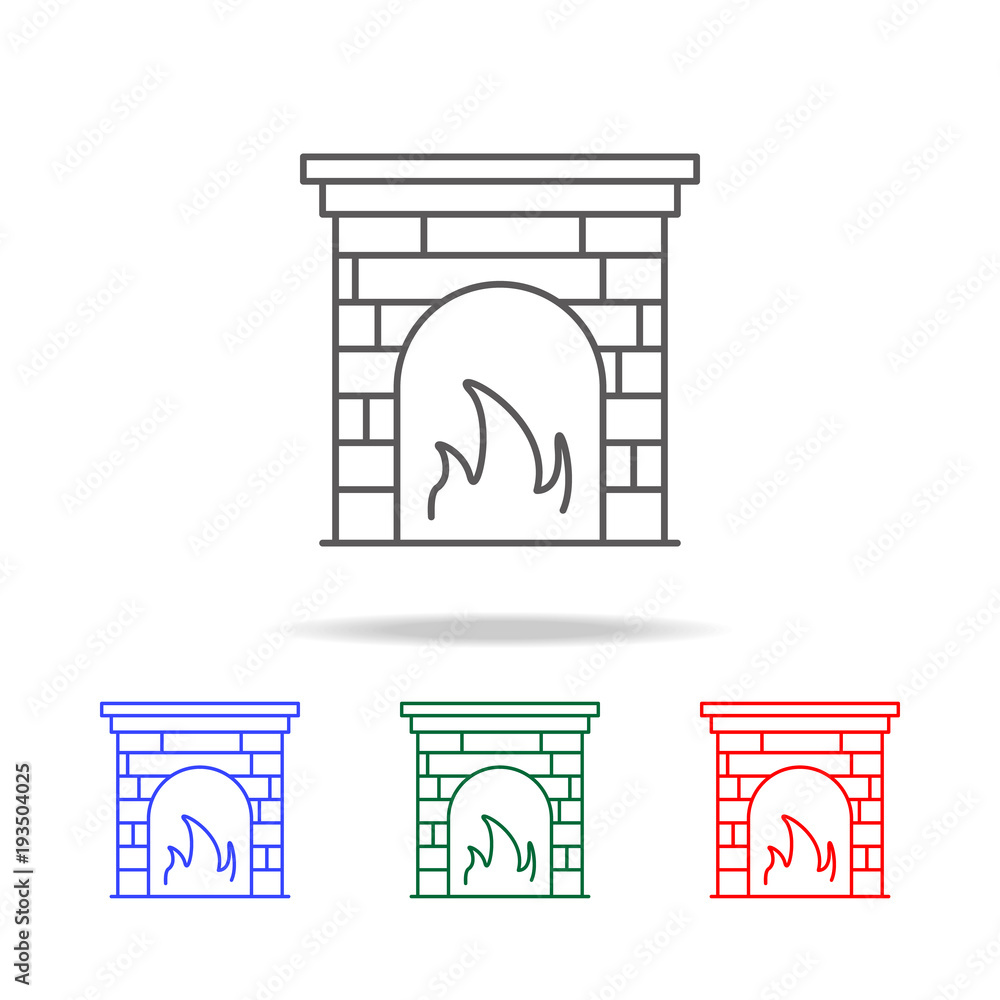 Fototapeta premium fireplace icon. Elements in multi colored icons for mobile concept and web apps. Icons for website design and development, app development