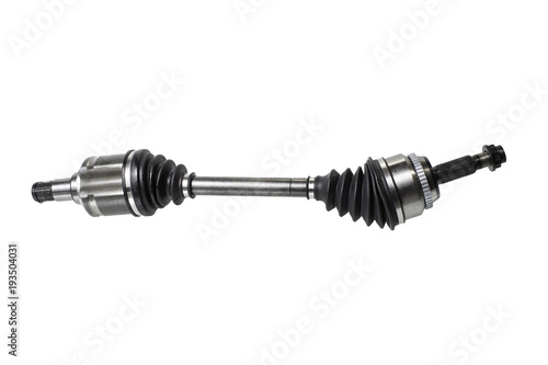 new drive shaft on a white background