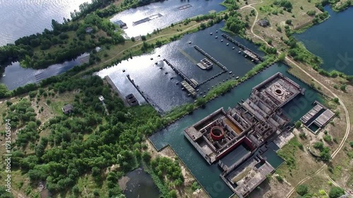 Wallpaper Mural Aerial of Nuclear Plant Abandoned Construction Site  Torontodigital.ca