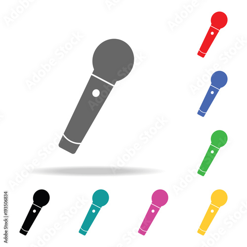 Microphone icon. Elements in multi colored icons for mobile concept and web apps. Icons for website design and development, app development photo