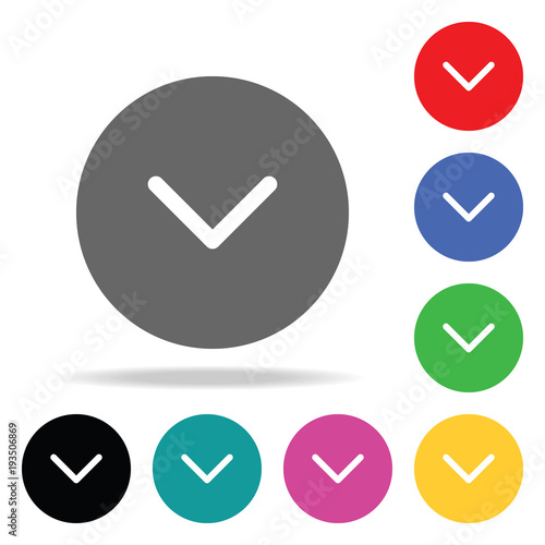 check ok icon. Elements in multi colored icons for mobile concept and web apps. Icons for website design and development, app development