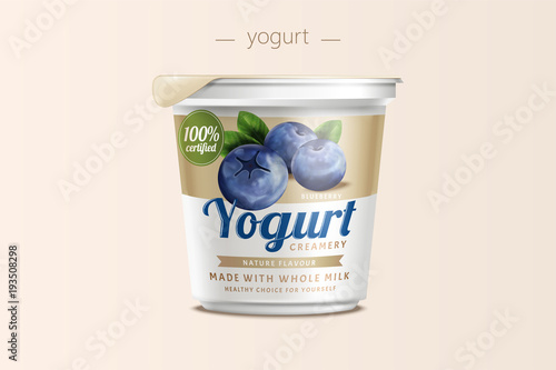 Blueberry yogurt package design