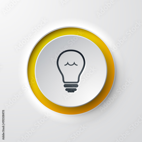icône bouton internet ampoule idée