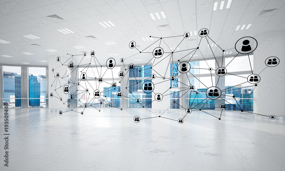 Networking and wireless connection as concept for effective modern business Networking and wireless connection as concept for effective modern business